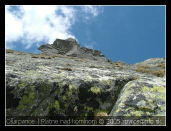 Vysoké Tatry | Ošarpance | Platne nad komínom