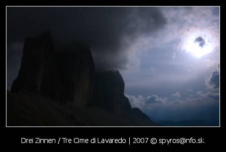 Drei Zinnen (Tre Cime di Lavaredo, 2999 m.n.m.)