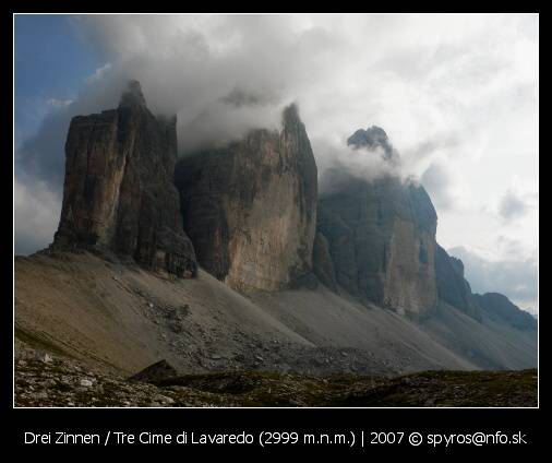 Drei Zinnen (Tre Cime di Lavaredo, 2999 m.n.m.)