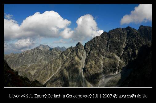 Litovorvý štít, Zadný Gerlach, Gerlachovský štít