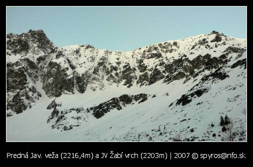 Vysoké Tatry | Javorová dolina | Predná Javorová veža a Žabí Javorový vrch