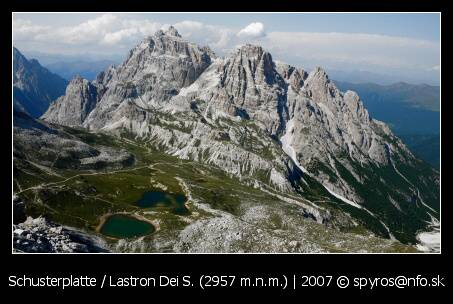 Schusterplatte / Lastron Dei Soarperi. (2957 m.n.m.)